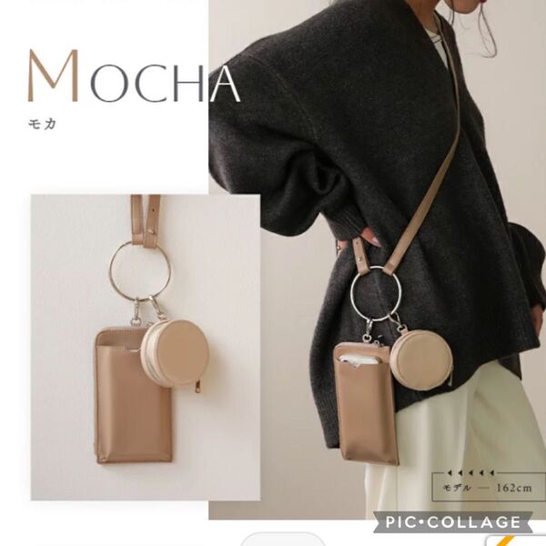スマホショルダー スマホポーチ 小銭入れ パスケース 定期入れ レザー 小物入れ ショルダーバッグ