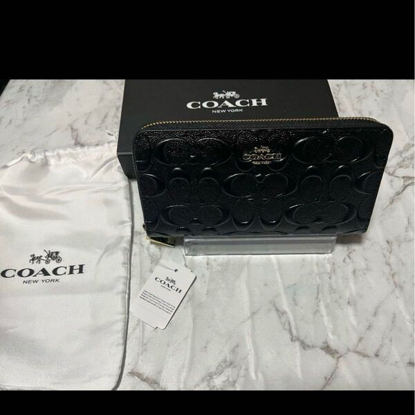 コーチ 財布 COACH 長財布シグネチャー ラウンドファスナー 新品 未使用