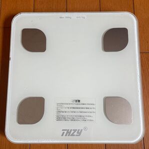 THZY 体重計 体重・体組成計・体脂肪計 スマホ対応 体脂肪率/BMIなど測定 中古 カラダスキャン ホワイト