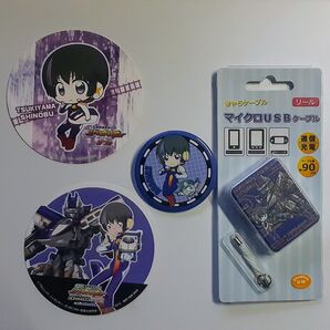 新幹線変形ロボ シンカリオン 月山シノブ マイクロUSBケーブル 缶バッジ コースター