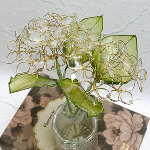 紫陽花 2本 アメリカンフラワー ディップフラワー