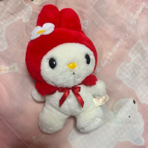 レトロ 希少 マイメロディ 赤ずきん ぬいぐるみ 非売品 サンリオ 赤 平成