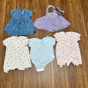 美品!ワンピース2点 ロンパース 3点 まとめ売り! 70〜80