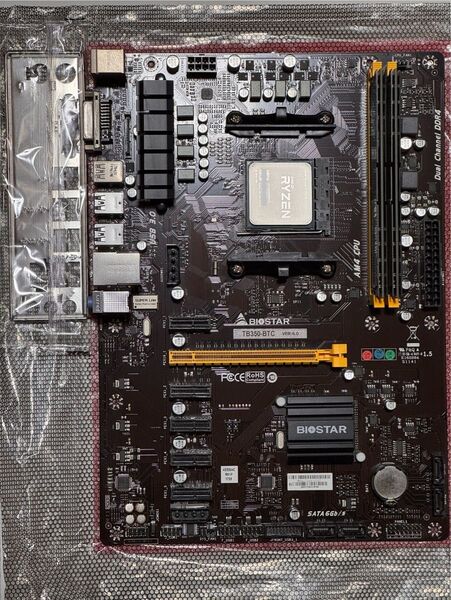 PCパーツセット AMD Ryzen 7 1700X + BIOSTAR TB350-BTC + DDR4-2133 4GB 2本