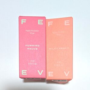新品未使用 Feev ハイパーフィットカラードロップ ミルキーピーチ ハミングモーブ 2個セット