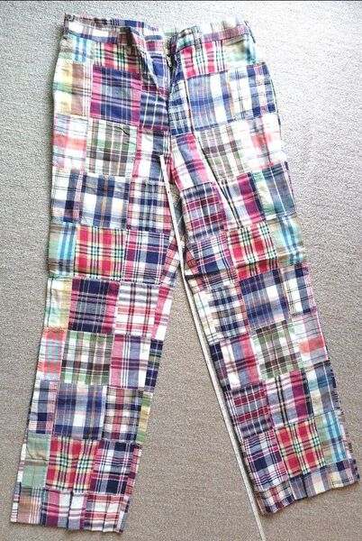1980年頃購入 パッチワークチェックパンツ UNIVERSITY SHOP