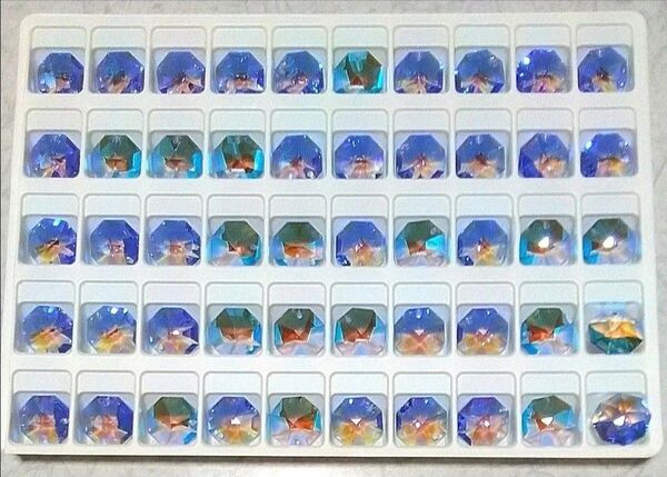 廃盤*スワロフスキー #8115 14MM ミディアムサファイアブルーAB 50個 オクタゴン