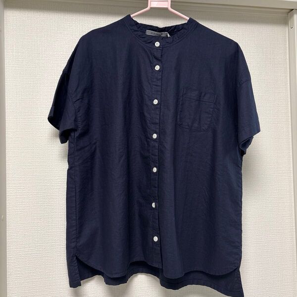 【タグ付き未使用品】SUN VALLEY 半袖シャツ バンドカラー