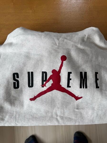 Supreme Jordan Hooded Pullover Ashgray M