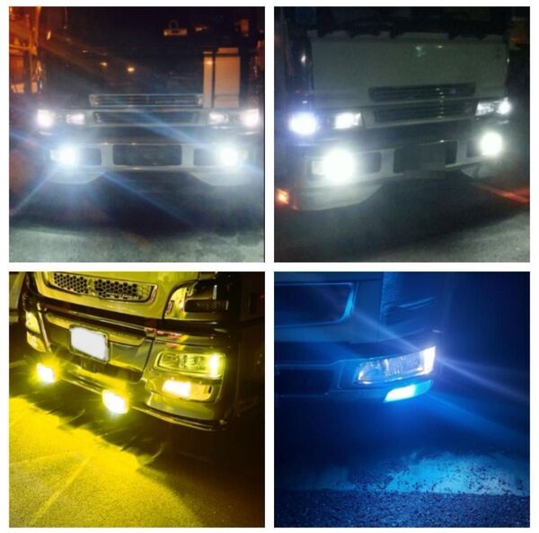 爆光 12V/24V兼用 特注CSP3570LEDチップ H3 フォグランプ 左右セット ポン付け 車検対応 トラック 大型