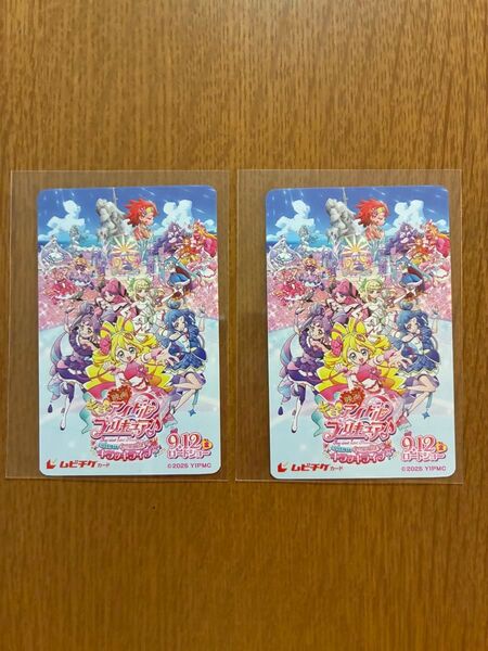 映画キミとアイドルプリキュア♪ ムビチケ 未使用 削りなし 小人2枚 特典リボンクリップ2個