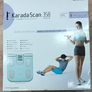 オムロン 体重体組成計 Karada Scan 358 HBF-358-A ミントブルー 未使用