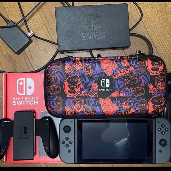 任天堂Switchグレー 128G SDカード 専用ケース ブルーライトフィルム付属