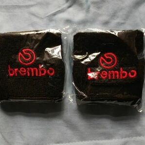黒2つ brembo ブレンボ タンクカバー マスターシリンダー リストバンド カバー ブレーキフルードリザーバータンク