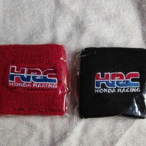 赤黒 2つセット HRC HONDA RACING ブレーキ マスターシリンダー カバー リストバンド ホンダレーシング