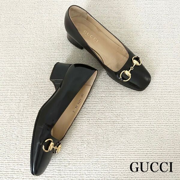 GUCCI グッチ ホースビットパンプス ブラウン 23cm