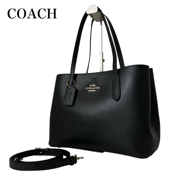 美品 COACH コーチ トートバッグ ショルダーバッグ 斜めがけ 2way 黒
