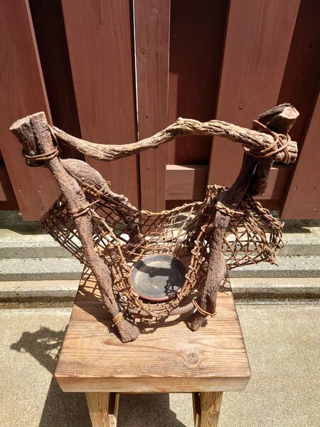 流木 アート 花器 キャンドル ホルダー 天然 インテリア 一点物 ハンドメイド