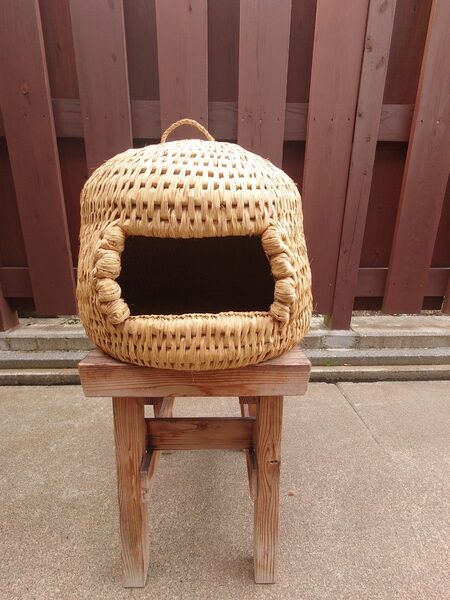 猫ちぐら ねこちぐら 手作り 天然素材 キャットハウス かわいい ハンドメイド アンティーク ビンテージ