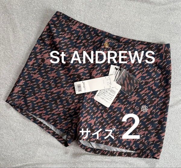未使用品 StANDREWS ショートパンツ レディース ブラウン サイズL 定価16,500円