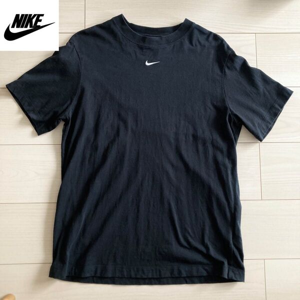 【美品】NIKE ナイキ ワンポイント 刺繍 スウォッシュ ロゴ 半袖 Tシャツ