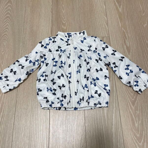 【美品】ブランシェス リボン柄ナイロンブルゾン ジャケット 子供服 キッズ 100cm