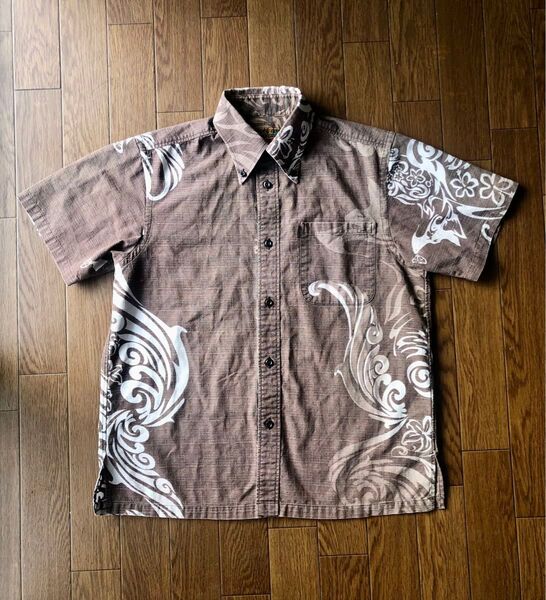 ②美品 majun マジュン 沖縄 かりゆしウェア アロハシャツ Sサイズ