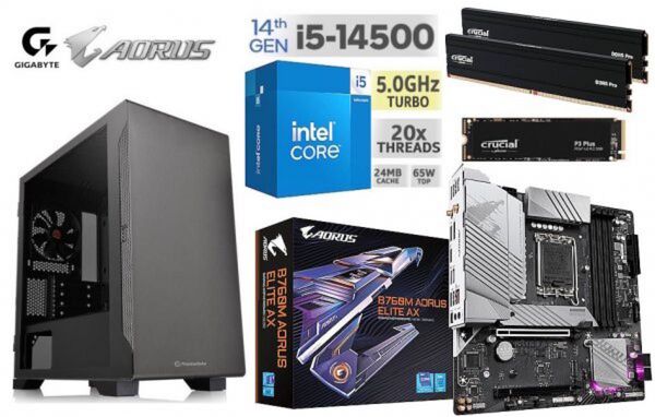 intel Core i5-14500/B760/DDR5 32GB/M.2SSD 500G//Win11 Pro/Office