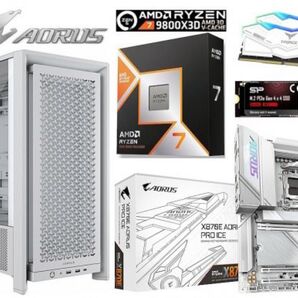 AMD Ryzen7 9800X3D/水冷/X870E/DDR5 32G/M.2SSD 1T/850W/Win1/Office