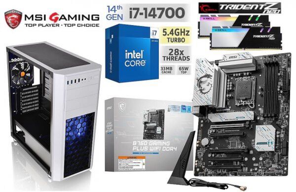 intel Core i7-14700/B760/DDR4 32GB/M.2SSD 500G/Win11/Office