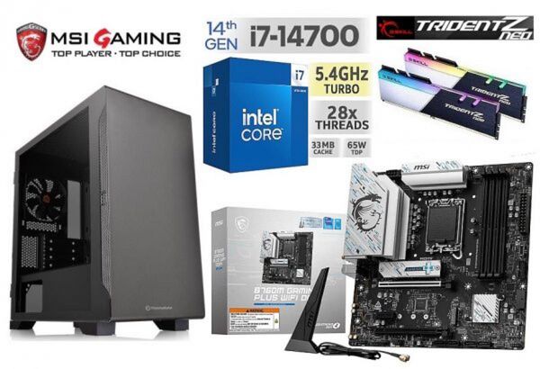 intel Core i7-14700/B760/DDR4 32GB/M.2SSD 500G//Win11 Pro/Office