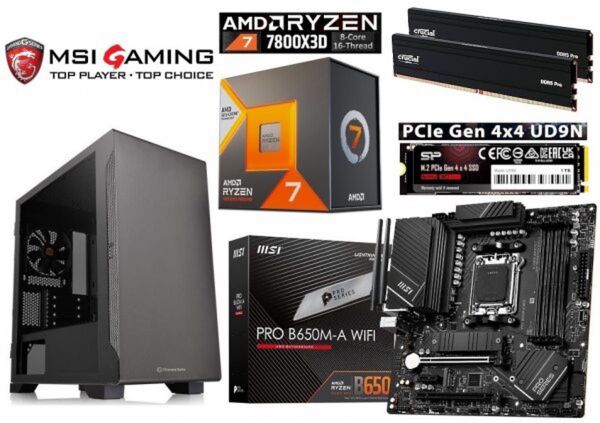 AMD Ryzen7 7800X3D/水冷/B650/DDR5 32GB/M.2 1T/Win11 Pro/Office2021