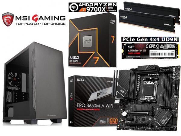 AMD Ryzen7 9700X/水冷/B650/DDR5 32GB/M.2SSD 1TB/Win11 Pro/Office