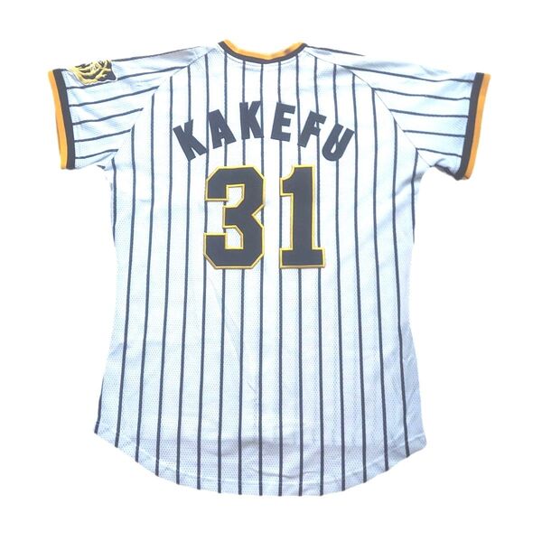 美品 阪神タイガース 掛布雅之 ユニフォーム 背番号31 縦縞 ストライプ LLサイズ 1980年代復刻モデル フル刺繍