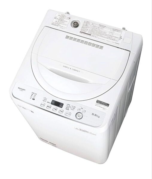 【限定セール】シャープ SHARP 全自動洗濯機 ステンレス槽 ホワイト系 ES-GE5D-W シャープ SHARP 全自動洗濯機