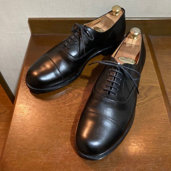 【GRENSON】アーカイブコレクション ストレートチップ ドレスシューズ UK8E 26.5cm ブラック 黒 1930s 復刻