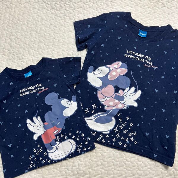七夕ディズニーミッキーミニーTシャツ・兄弟リンクお揃いコーデ 半袖Tシャツ