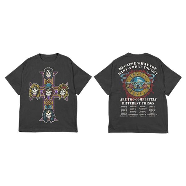 Guns N' Roses Japan 2025 Vintage Cross 2025 T-Shirt ガンズアンドローゼズ