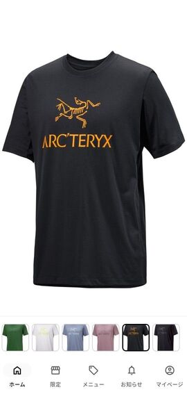 アークワードロゴTシャツ◆ARC'WORD LOGO SS◆Mサイズ◆黒Ⅱ◆ARC'TERYX