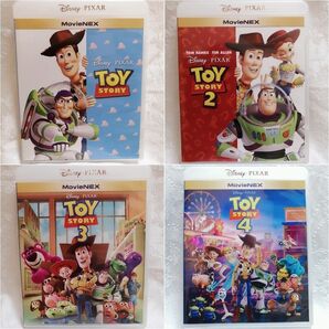 新品/ ディズニー トイストーリー1.2.3.4 Blu-ray4セット& 純正ケース MovieNEX ピクサー 国内正規品