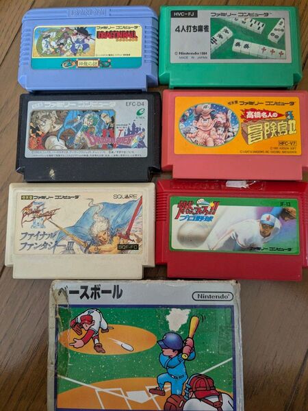 ファミコンソフト7本まとめ売り ドラゴンクエスト、ファイナルファンタジーなど
