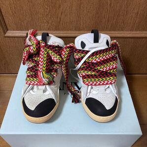 新品 未使用 LANVIN Curb Sneakers ホワイト ランバン スニーカー 定価15万 イタリア製