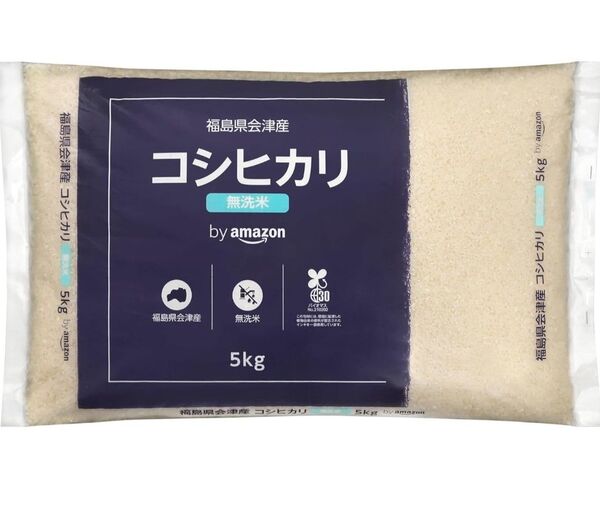 福島県会津産 コシヒカリ 無洗米 5kg