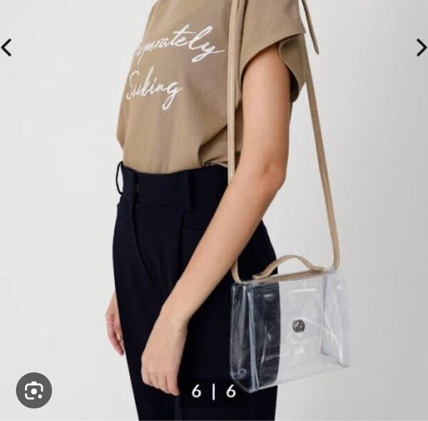 moussy ハンドショルダー2wayクリアバッグ ベージュ×クリア