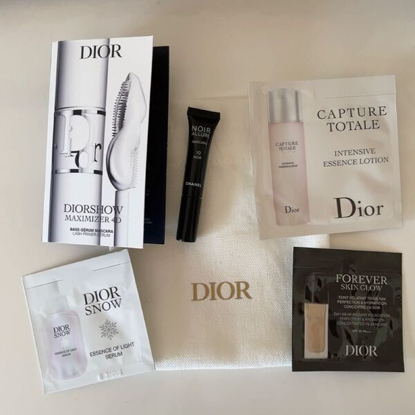 Dior Chanel 化粧品サンプルセット 5点セット 試供品 Dior袋付き