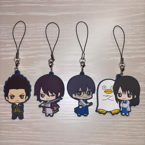 銀魂 ラバーキーホルダー 4個セット 近藤 高杉 新八 桂 エリザベス