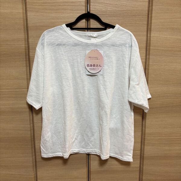 新品 Tシャツ 半袖 4L しまむら 低身長 ホワイト 白 半袖Tシャツ 大きいサイズ