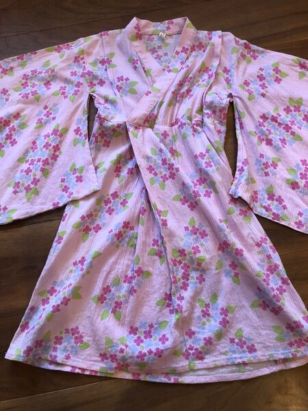 【used】キッズ Lサイズ 浴衣ワンピース 帯なし 女の子