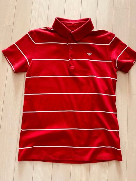 着用回数少なめ EMPORIO ARMANI サイズ14A 166cm 160cmス半袖シャツ ボーダー アルマーニジュニア