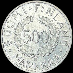 フィンランド 1952-H 500M銀貨 ヘルシンキ五輪